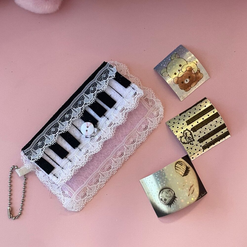 cute handmade piano wallets